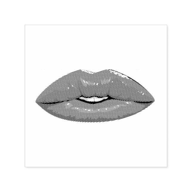 Carimbo Auto Entintado Lip preto Elegante (Design)