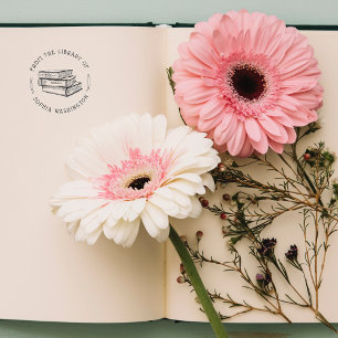Carimbo Auto Entintado Livro Personalizado De Arredondar E Vintagem Da Bi