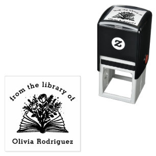 Carimbo Auto Entintado Livros de Botânica Da Biblioteca De