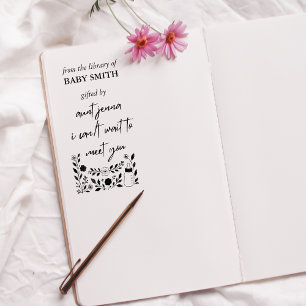 Carimbo Auto Entintado Livros para Bebê   Primeira Biblioteca do Bebê