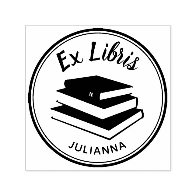 Carimbo Auto Entintado Livros redondos Personalizados Ex Libris Bookplate (Design)