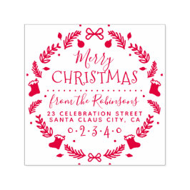 Carimbo Auto Entintado Local de Natal Nome da coroa e Endereço de devoluç