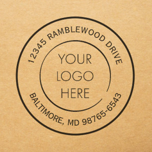 Carimbo Auto Entintado Logotipo Básico Personalizado Empresa ou Marketing