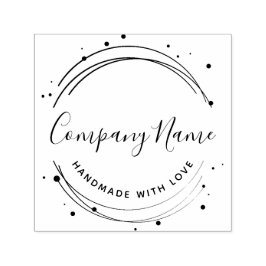 Carimbo Auto Entintado Logotipo de empresa personalizado circular Elegant