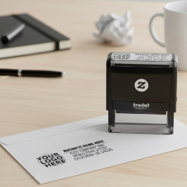 Carimbo Auto Entintado Logotipo de Empresa Profissional, Endereço de Devo