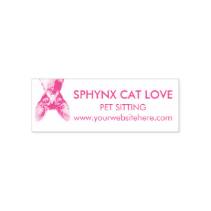 Carimbo Auto Entintado Logotipo do Gato Sphynx Canadense