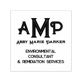 Carimbo Auto Entintado Logotipo do Monograma de Negócios Personalizado co