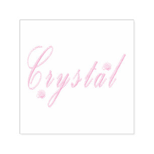 Carimbo Auto Entintado Logotipo do nome das Crystal Girls