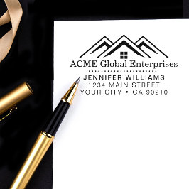 Carimbo Auto Entintado Logotipo do Realtor de Promocional Imobiliário Mod