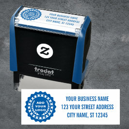 Carimbo Auto Entintado Logotipo Endereço Personalizado da Sua Empresa
