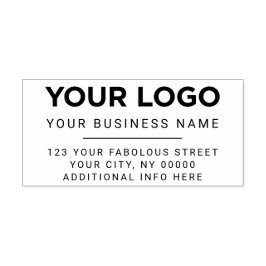 Carimbo Auto Entintado Logotipo Horizontal Inline Endereço de Devolução M