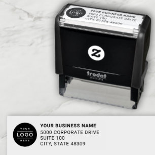 Carimbo Auto Entintado Logotipo Personalizado de Endereço de Devolução Co