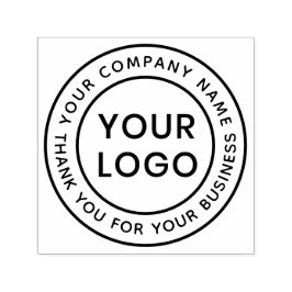 Carimbo Auto Entintado Logotipo personalizado Nome da empresa obrigado co