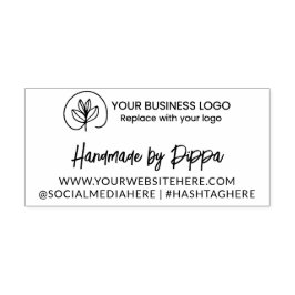 Carimbo Auto Entintado Logotipo & Site - Feito à Mão pela Sua Empresa