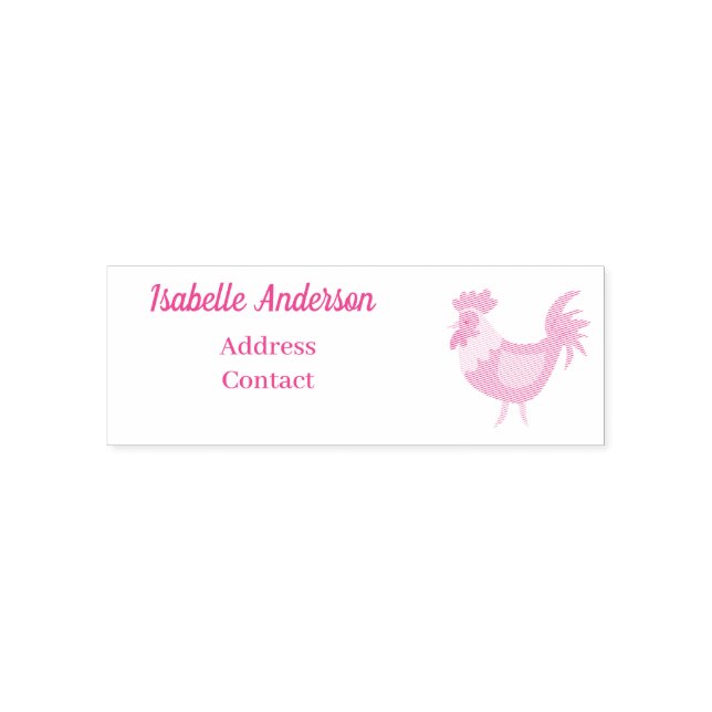Carimbo Auto Entintado Love Fazenda Rooster (Design)
