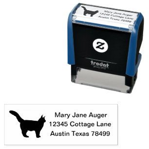 Carimbo Auto Entintado Maine Coon Cat Personalizado