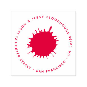 Carimbo Auto Entintado Mancha da mancha de sangue da pintura da tinta -