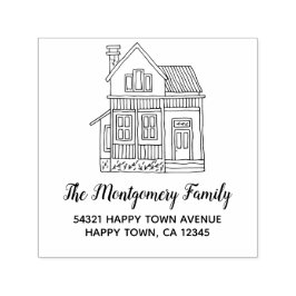 Carimbo Auto Entintado Maneira Mínima de Espelho Bonito Endereço de Casa 