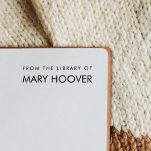 Carimbo Auto Entintado Manuscrito Mínimo Simples Da Biblioteca De