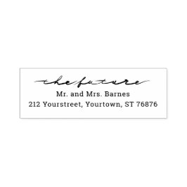 Carimbo Auto Entintado Manuscrito "o futuro" Sr & Sra Endereço de Regress