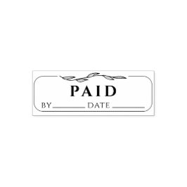 Carimbo Auto Entintado Manutenção Comercial PAGA com Assinatura e Data