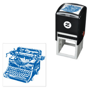 Carimbo Auto Entintado Máquina de escrever Olympia antiga máquina de escr