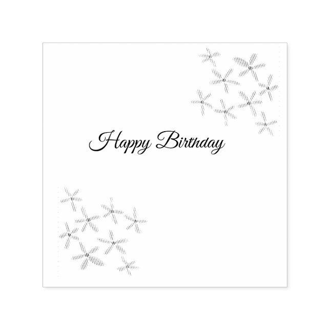 Carimbo Auto Entintado Marrom-alaranjado feliz aniversário adicione nome  (Design)