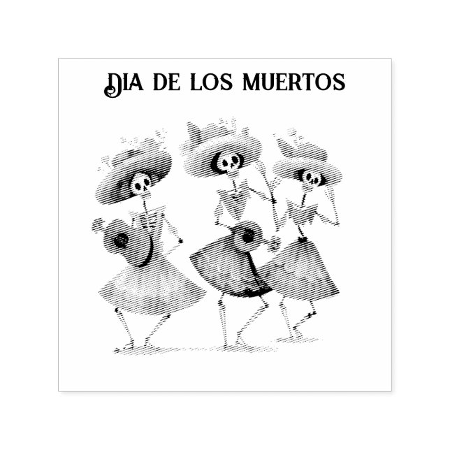 Carimbo Auto Entintado Melodia do Morto Dançante, costume (Design)