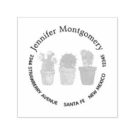 Carimbo Auto Entintado Meninas de Cactus Bonitas Vestindo Joias