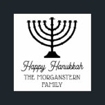 Carimbo Auto Entintado Menorá do Hanukkah Chanukah Nome da Família<br><div class="desc">Menorá do Hanukkah Chanukah Nome da Família Endereço de Devolução ========</div>