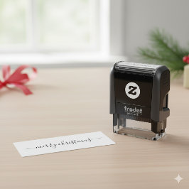 Carimbo Auto Entintado Merry Christmas Self Inking Stamp for Holiday Gree