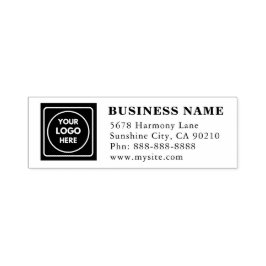 Carimbo Auto Entintado Minimalist Business Logo Custom Return Address 