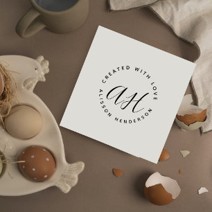 Carimbo Auto Entintado Minimalista Simples Criado Com Iniciais De Nome De