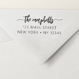 Carimbo Auto Entintado Mínimo de Endereço de Retorno Pessoal Profissional