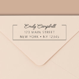 Carimbo Auto Entintado Mínimo de Endereço de Retorno Profissional Pessoal