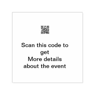 Carimbo Auto Entintado Modelo de evento comercial de scan de código Q R s
