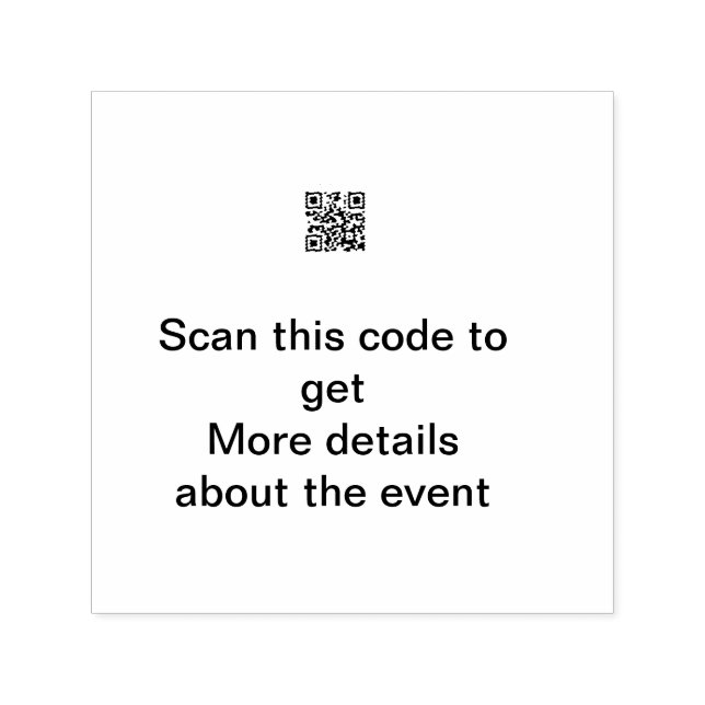 Carimbo Auto Entintado Modelo de evento comercial de scan de código Q R s (Design)