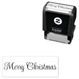 Carimbo Auto Entintado Modelo de texto de script Feliz Natal