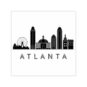 Carimbo Auto Entintado Modern Atlanta Georgia Estilizou Skyline