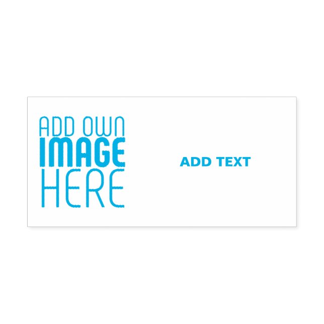 CARIMBO AUTO ENTINTADO MODERN EDITABLE IMAGE TEXT TEMPLATE LIGHT BLUE (Design)