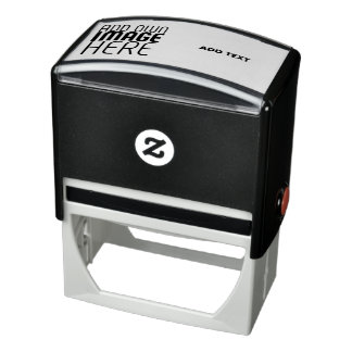 CARIMBO AUTO ENTINTADO MODERN EDITABLE SIMPLE WHITE IMAGE TEXT TEMPLATE