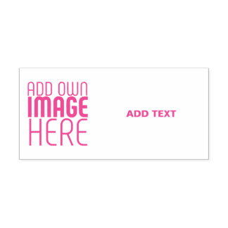 CARIMBO AUTO ENTINTADO MODERN EDITABLE WHITE IMAGE TEXT TEMPLATE FUSCHIA