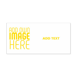 CARIMBO AUTO ENTINTADO MODERN EDITABLE WHITE IMAGE TEXT TEMPLATE YELLOW