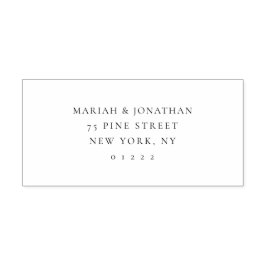 Carimbo Auto Entintado Modern Elegant Couples Return Address