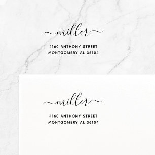 Carimbo Auto Entintado Modern Handwrite Name & Return Address (Nome e end