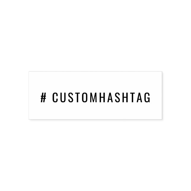 Carimbo Auto Entintado Modern Hashtag | Custom Trending Social Media Tag (Design)