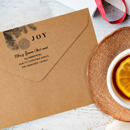 Carimbo Auto Entintado Modern Lemon Orange Feliz Alegria de Natal