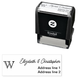 Carimbo Auto Entintado Modern minimalist custom monogram return address