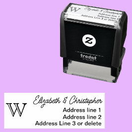 Carimbo Auto Entintado Modern minimalist custom monogram return address