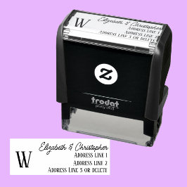 Carimbo Auto Entintado Modern minimalist custom monogram return address